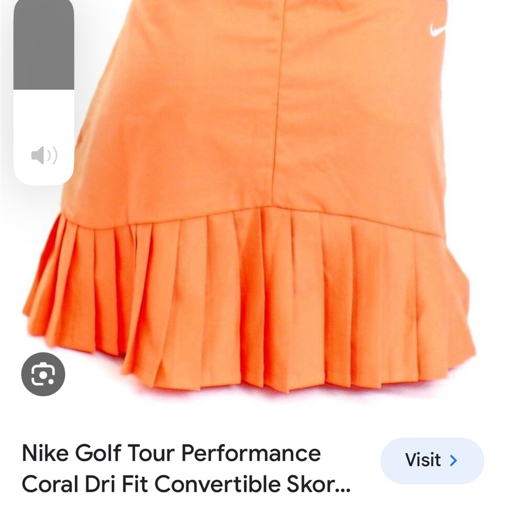 Womans sz 6. Nike Golf Tour Performance 3 in 1 skirt/skort/shorts. Orange/grey.